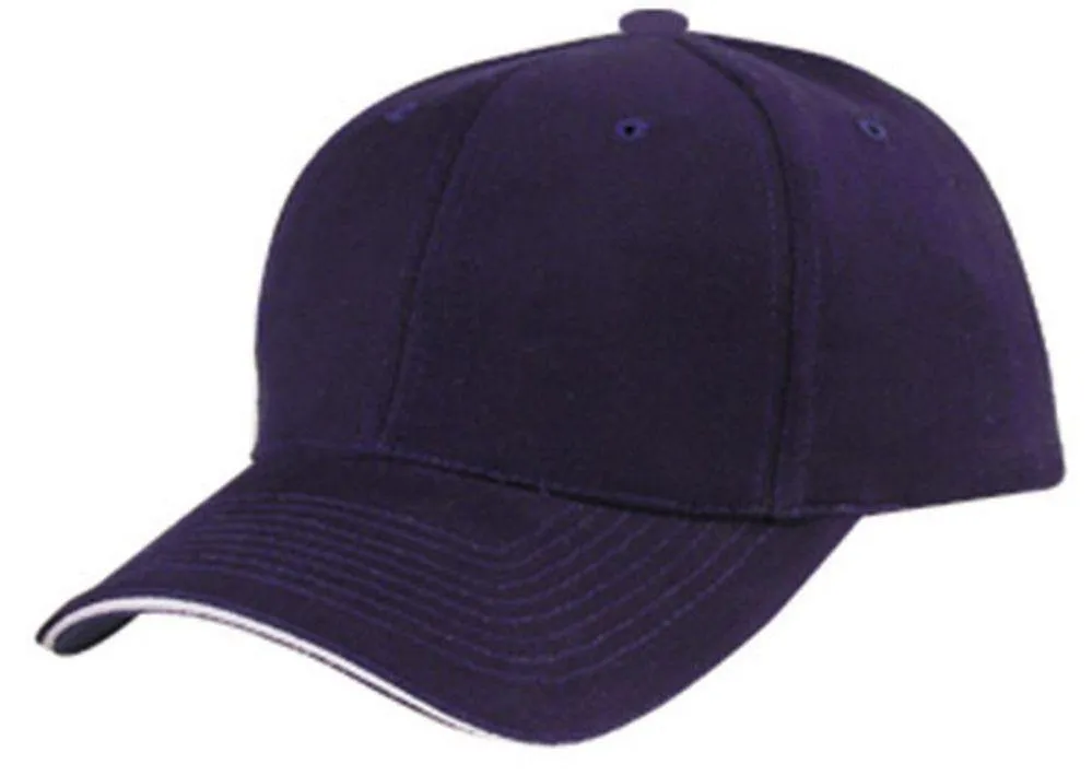1 Dozen Brushed Cotton Sandwich 6 Panel Low Crown Baseball Hats Caps Wholesale Bulk