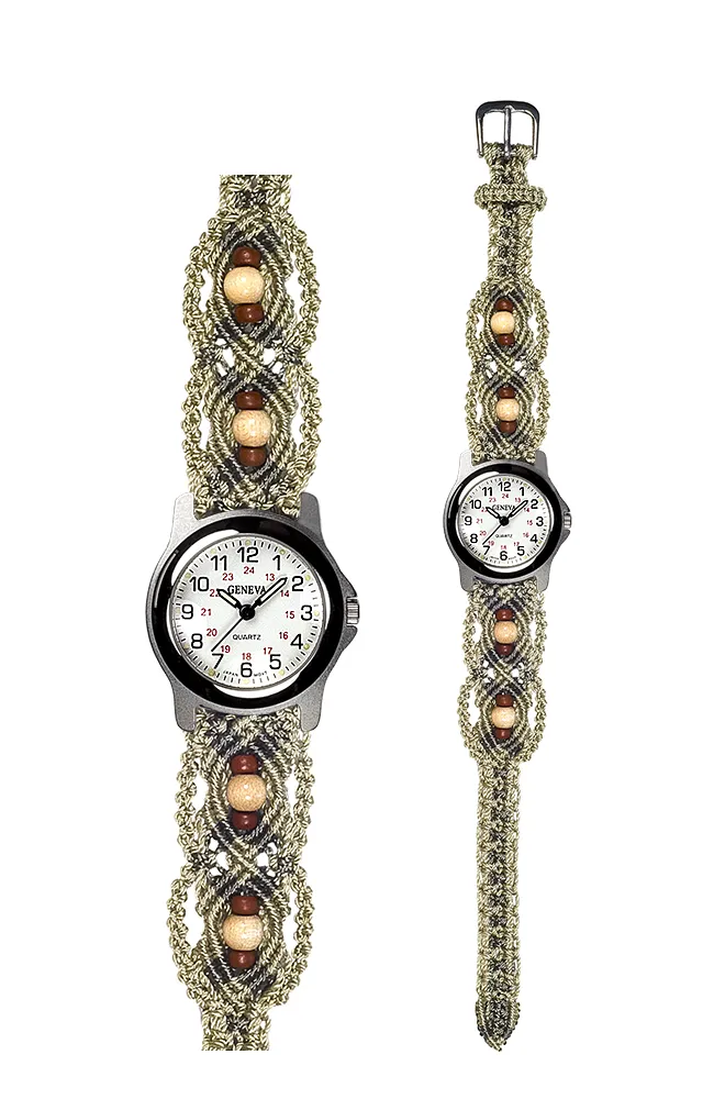 104F - Wide with Round Silver Sport Watch