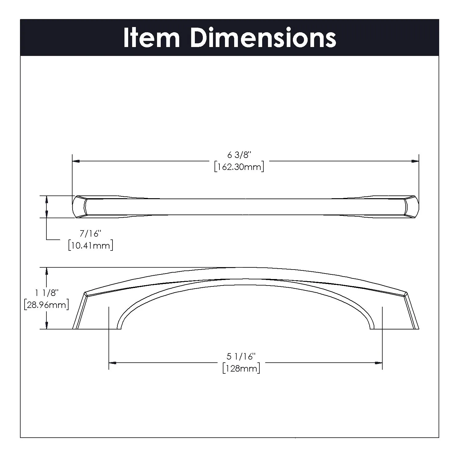 5-1/16 inch (128mm) Greenwich Cabinet Pull