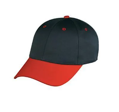 6 Panel Low Crown Cotton Twill Baseball Snap Closure Hats Caps Solid Two Tone Colors