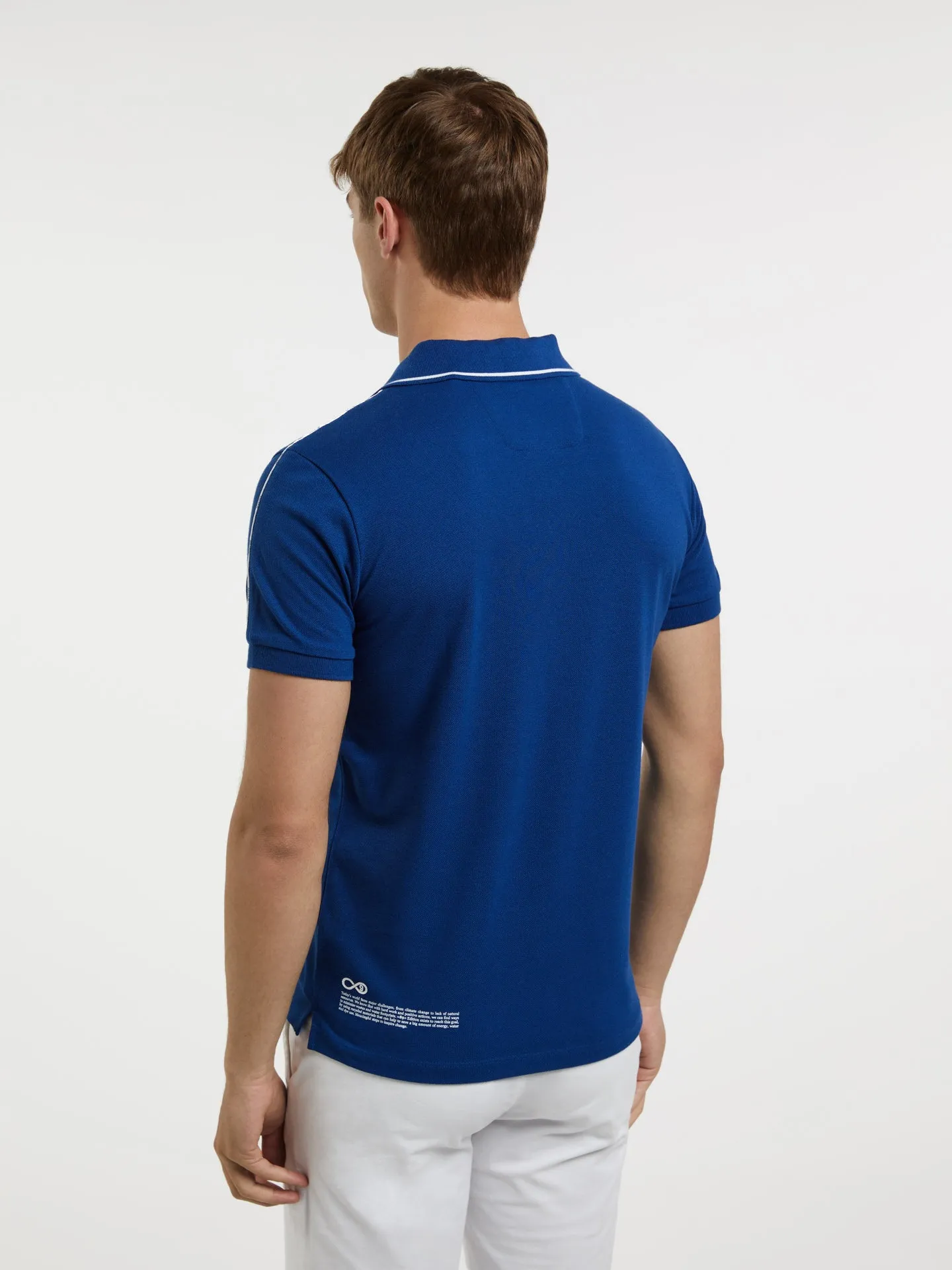 89 Recycled Edition' Polo Piqué Shirt With Branded Pipings