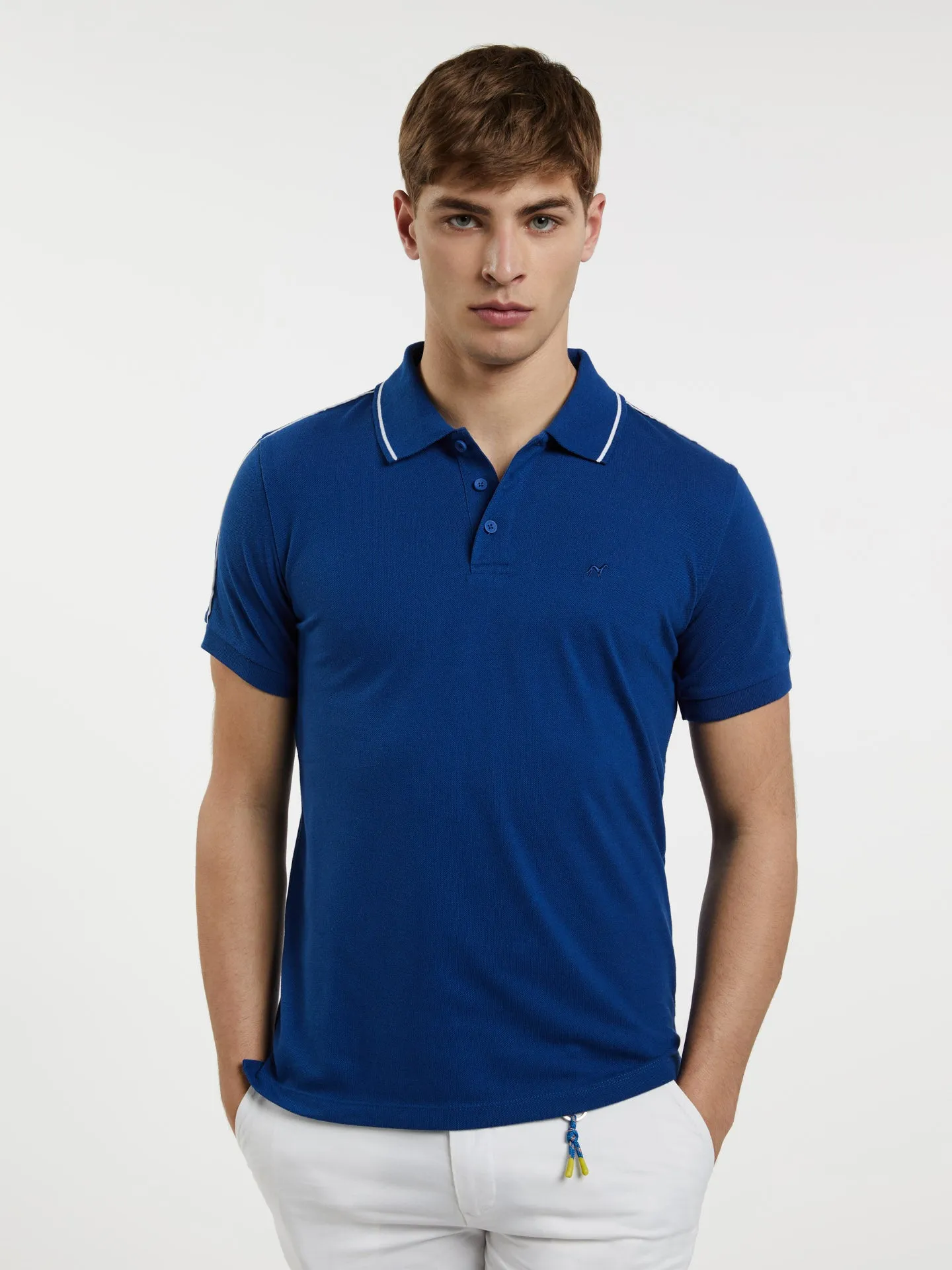 89 Recycled Edition' Polo Piqué Shirt With Branded Pipings