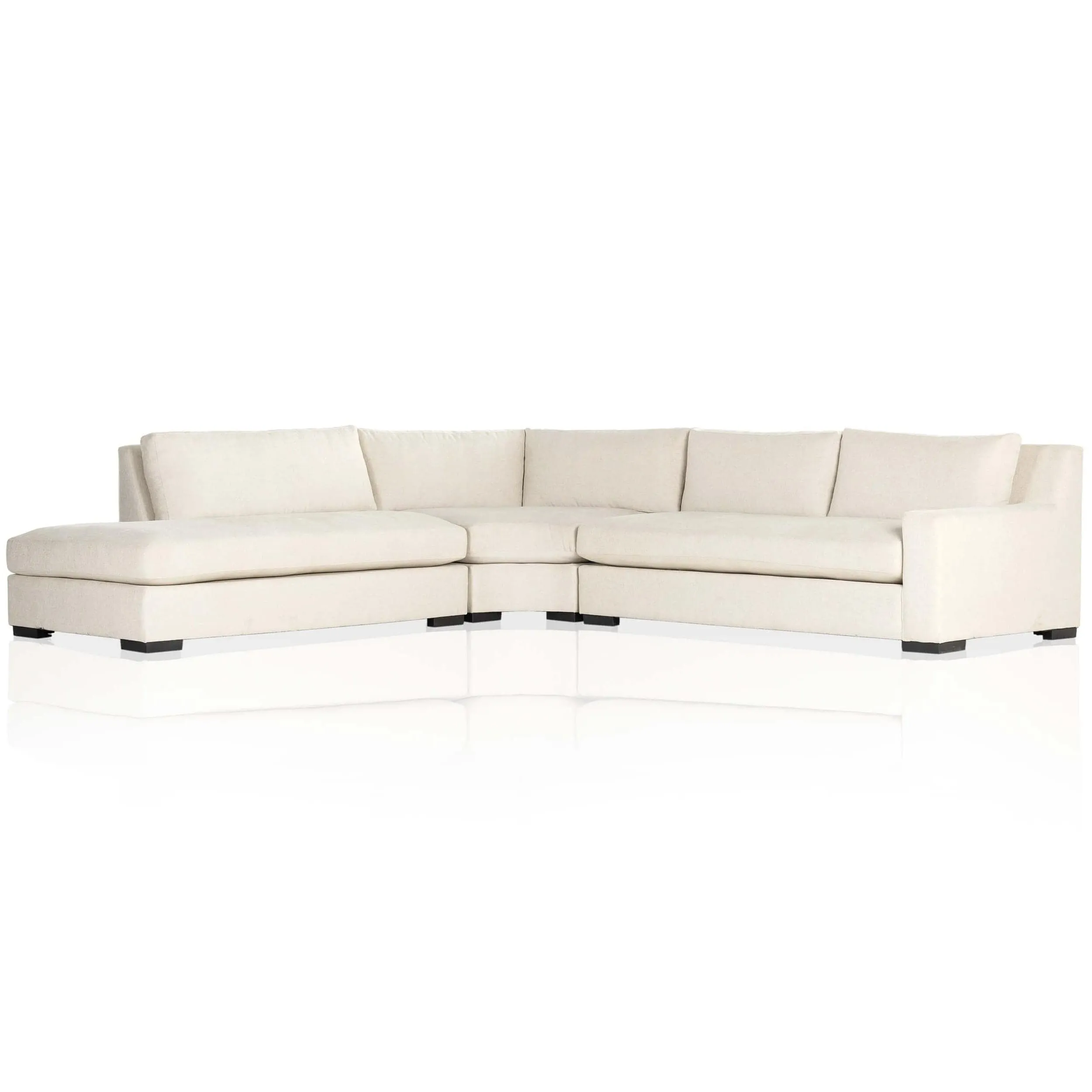 Albany 3 Piece Sectional, Alcott Fawn