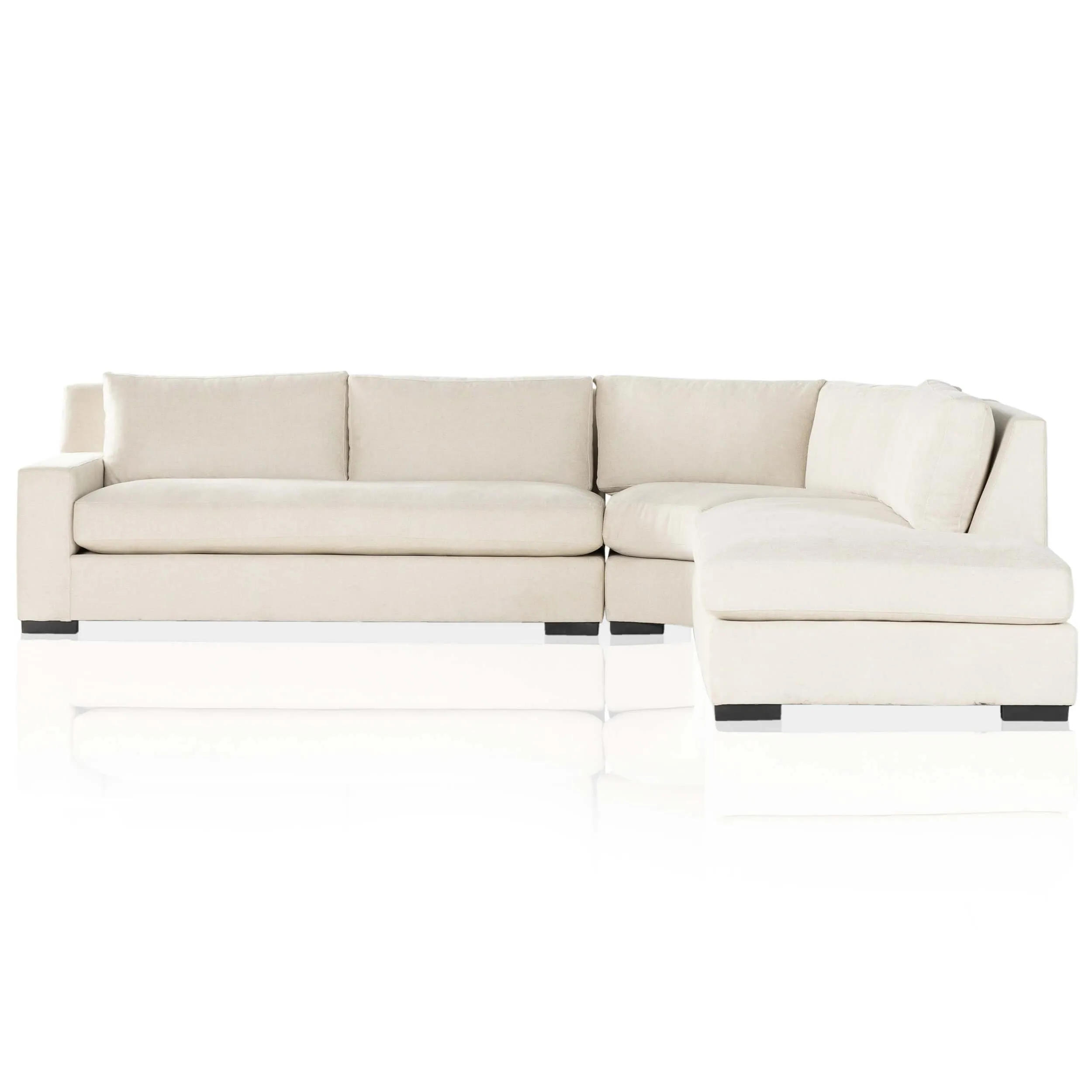 Albany 3 Piece Sectional, Alcott Fawn