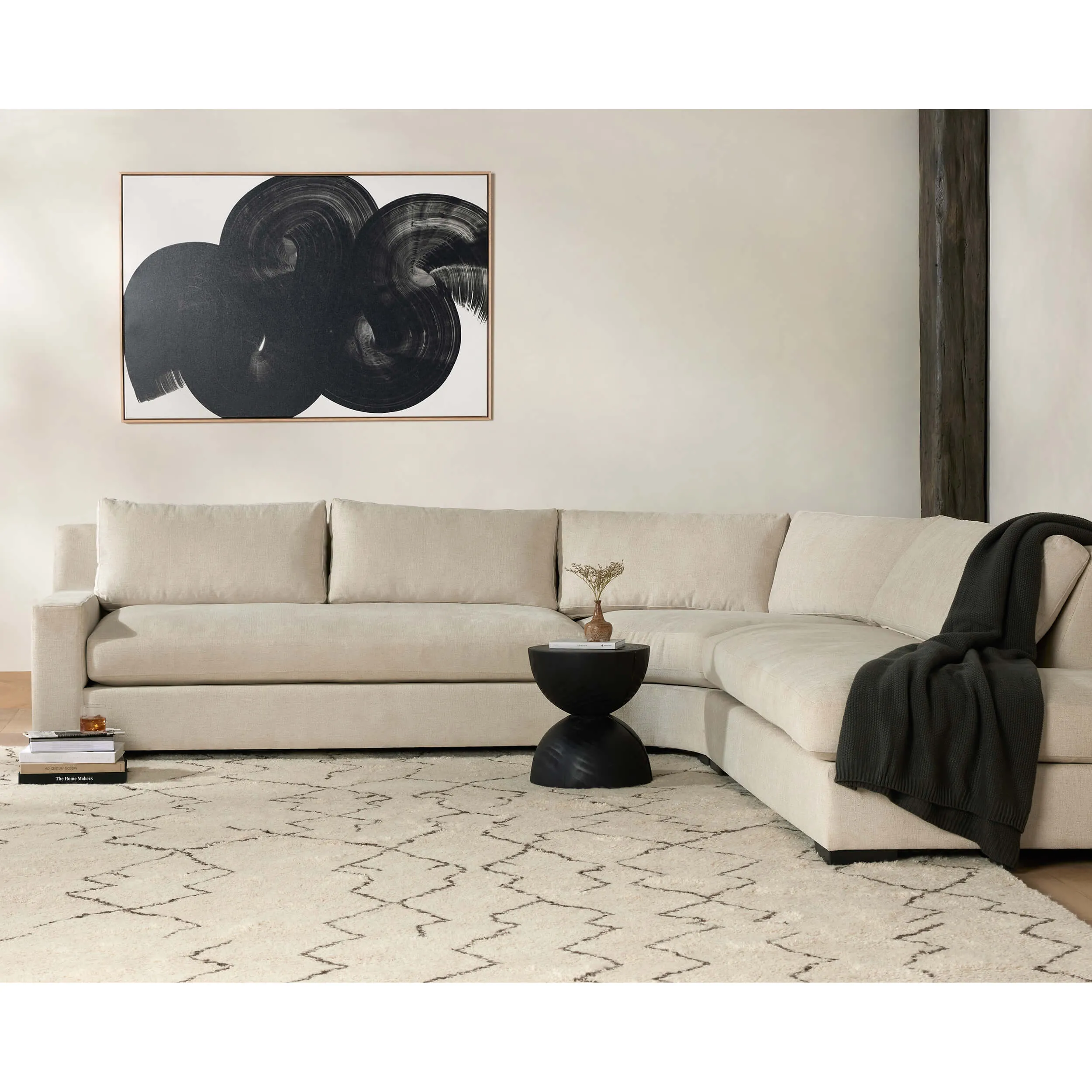 Albany 3 Piece Sectional, Alcott Fawn