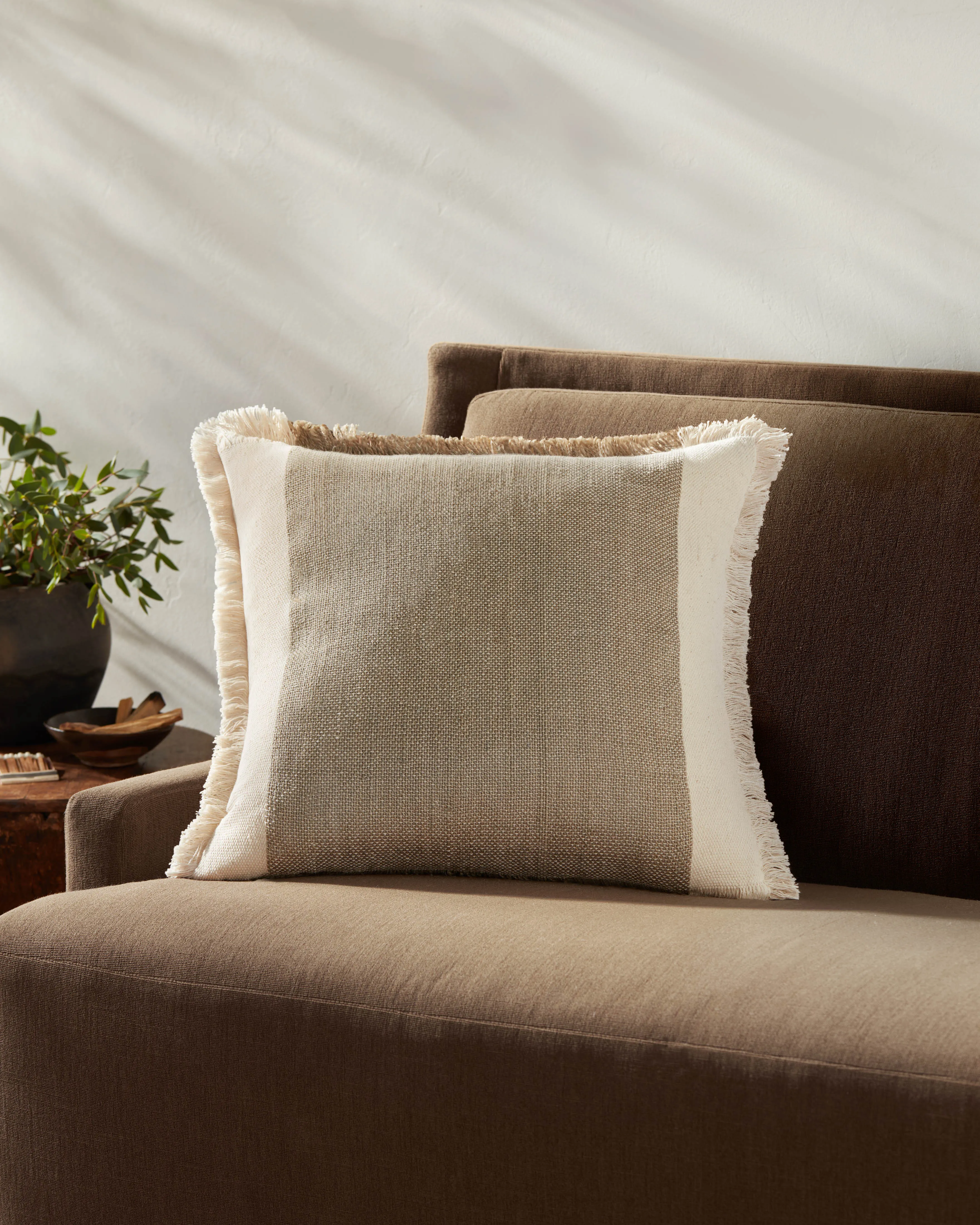 Amber Lewis x Loloi Seraphina Ivory Earth Pillow