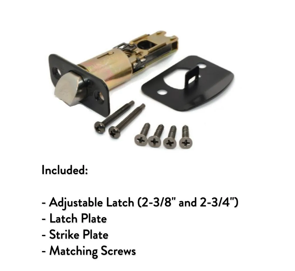 Arlington Privacy Door Lever, Matte Black