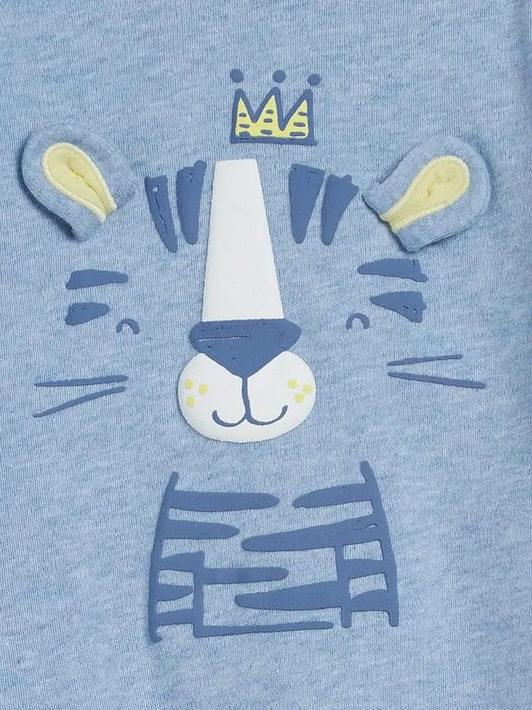 Baby HOP Blue Melange T-Shirt and Pants Set