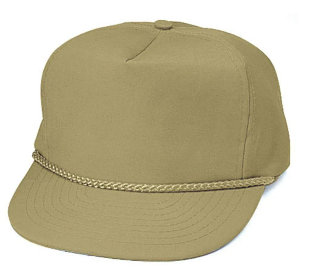Blank Two Tone 5 Panel Baseball Cotton Twill Braid Snapback Hats Caps