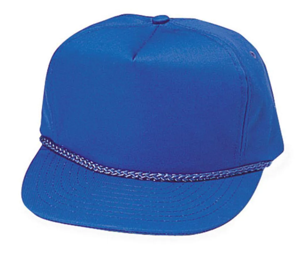 Blank Two Tone 5 Panel Baseball Cotton Twill Braid Snapback Hats Caps
