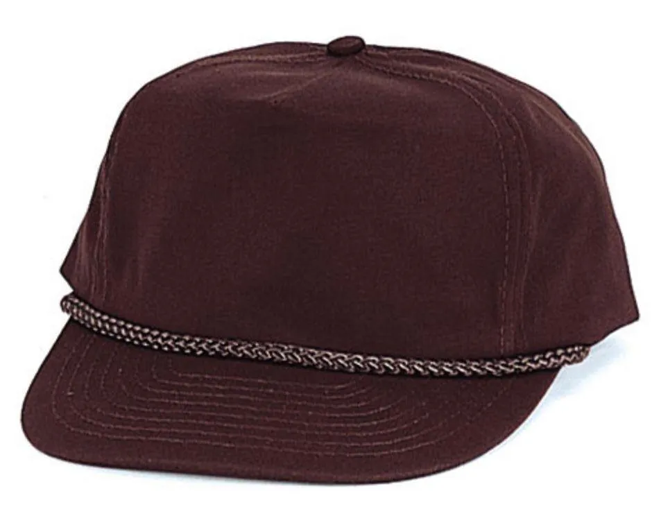 Blank Two Tone 5 Panel Baseball Cotton Twill Braid Snapback Hats Caps