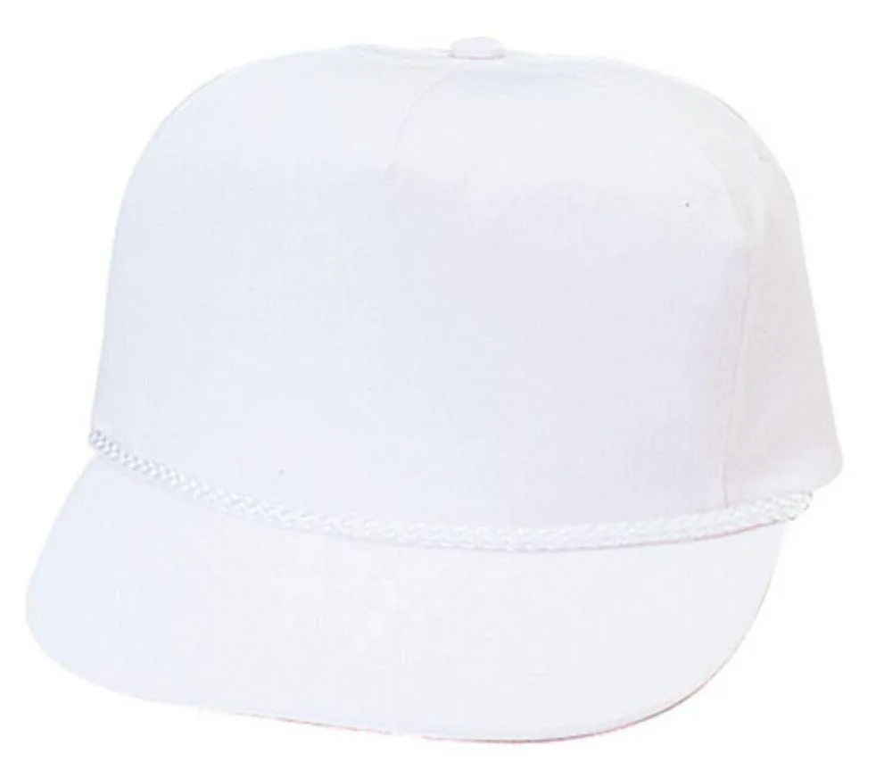 Blank Two Tone 5 Panel Baseball Cotton Twill Braid Snapback Hats Caps