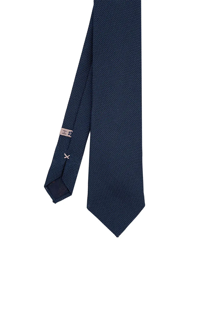 Blue grenadine silk hand made tie