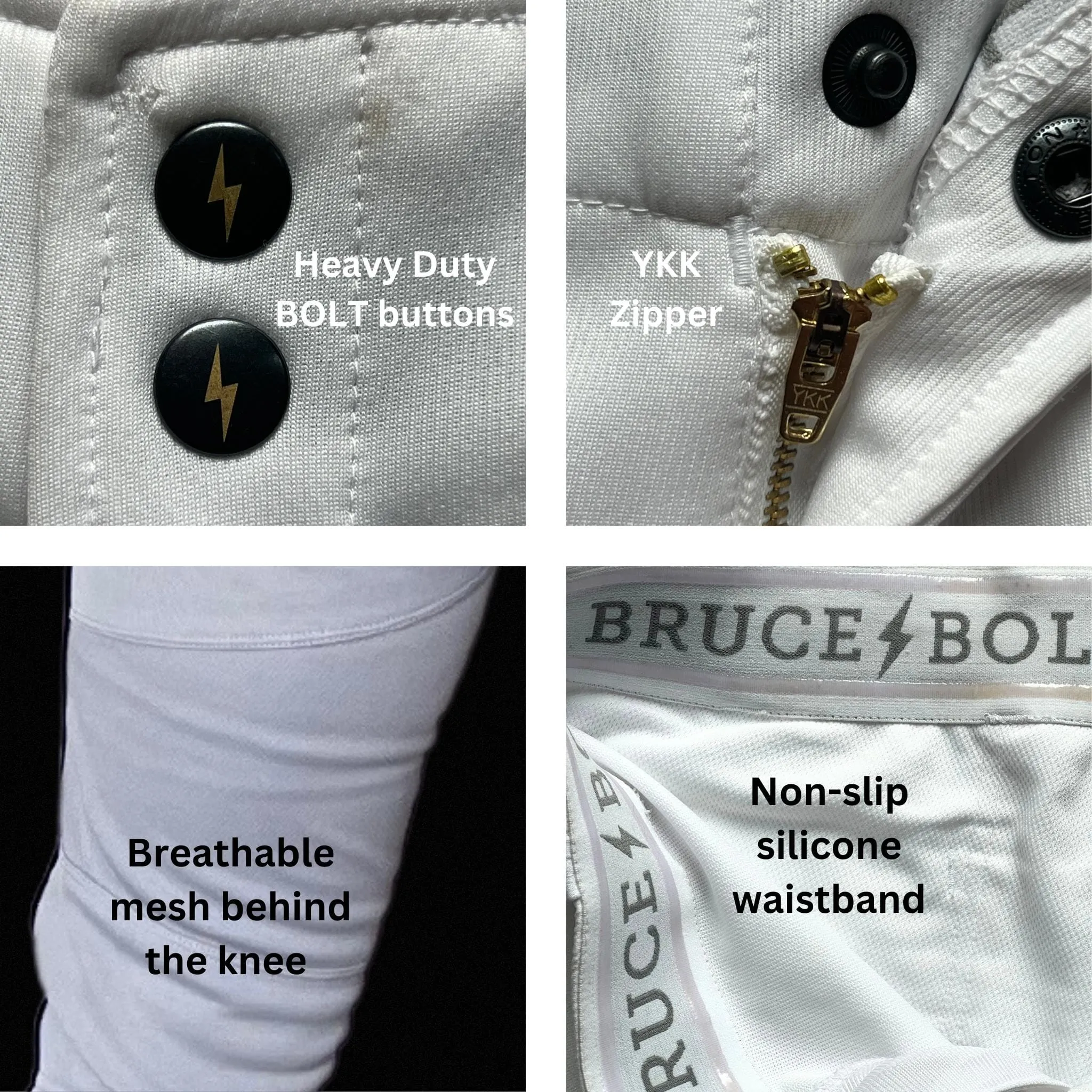 BRUCE BOLT Premium Pro Baseball Knicker - GREY w/ Navy