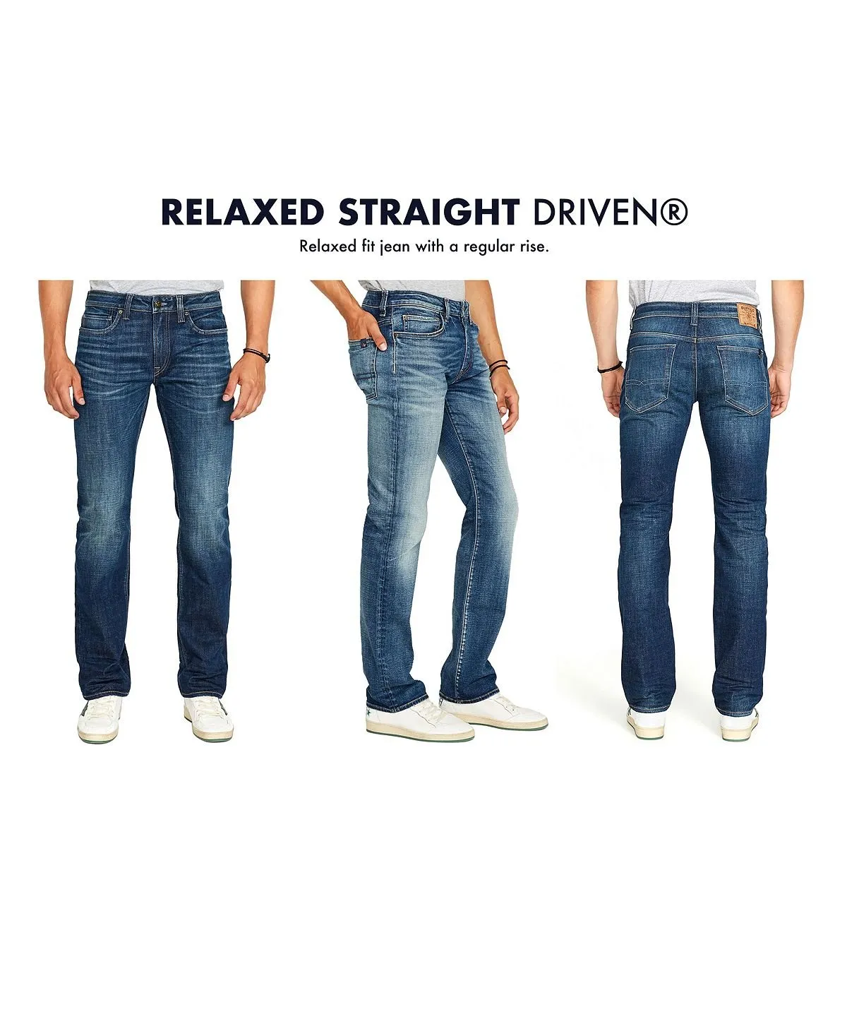 Buffalo David Bitton Men's Straight Fit Stretch Loose Jeans