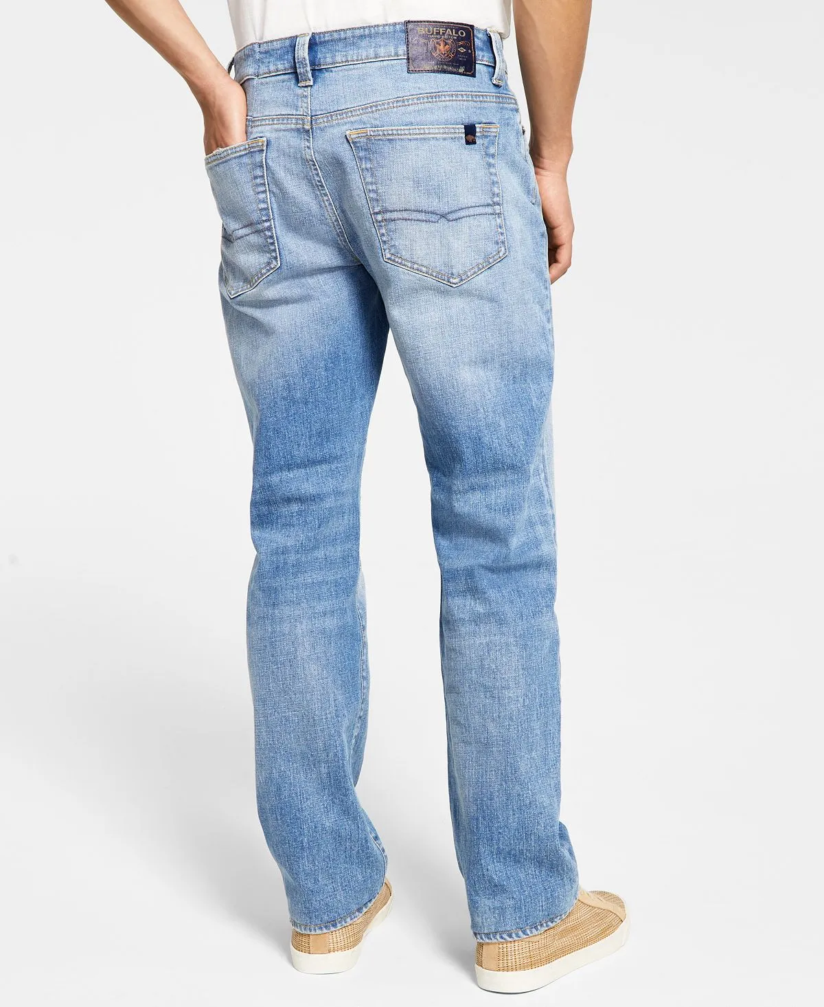 Buffalo David Bitton Men's Straight Fit Stretch Loose Jeans