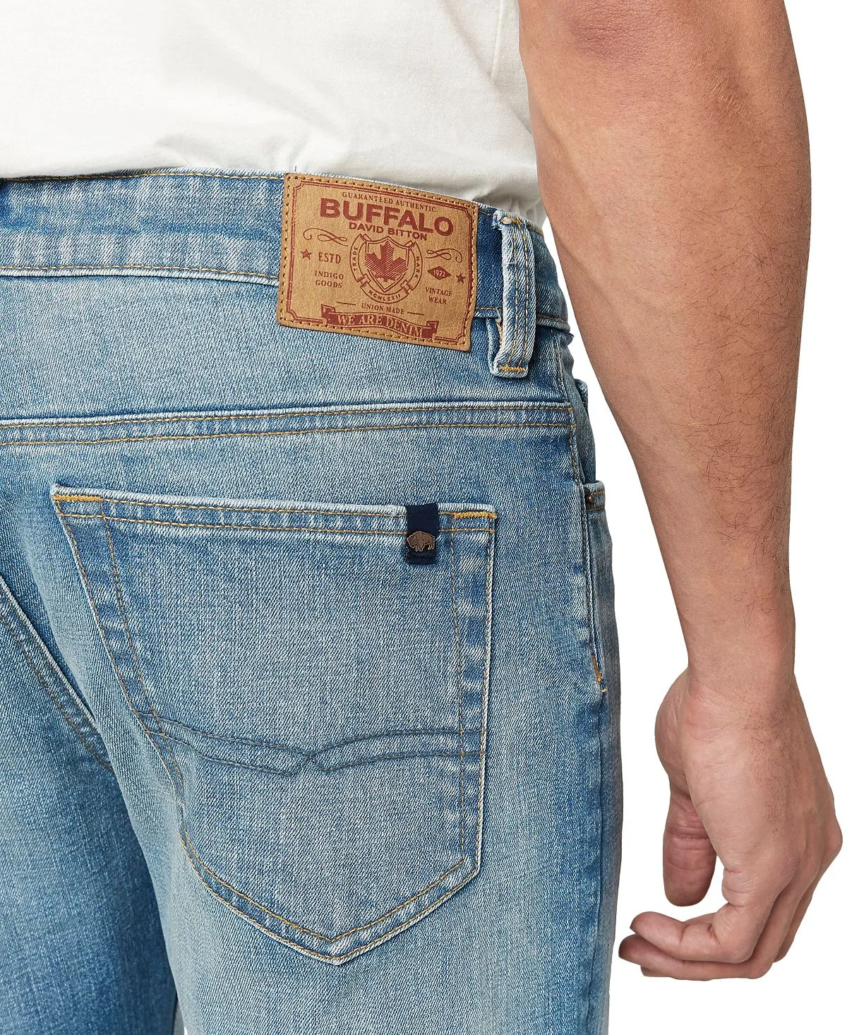Buffalo David Bitton Men's Straight Fit Stretch Loose Jeans