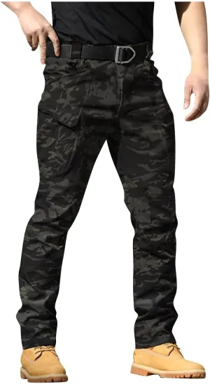 Cargo Pants for Men Relaxed Fit Stretch Ripstop Tactical Pants Outdoor Waterproof Quick Dry Hiking Pant Multi-Pockets