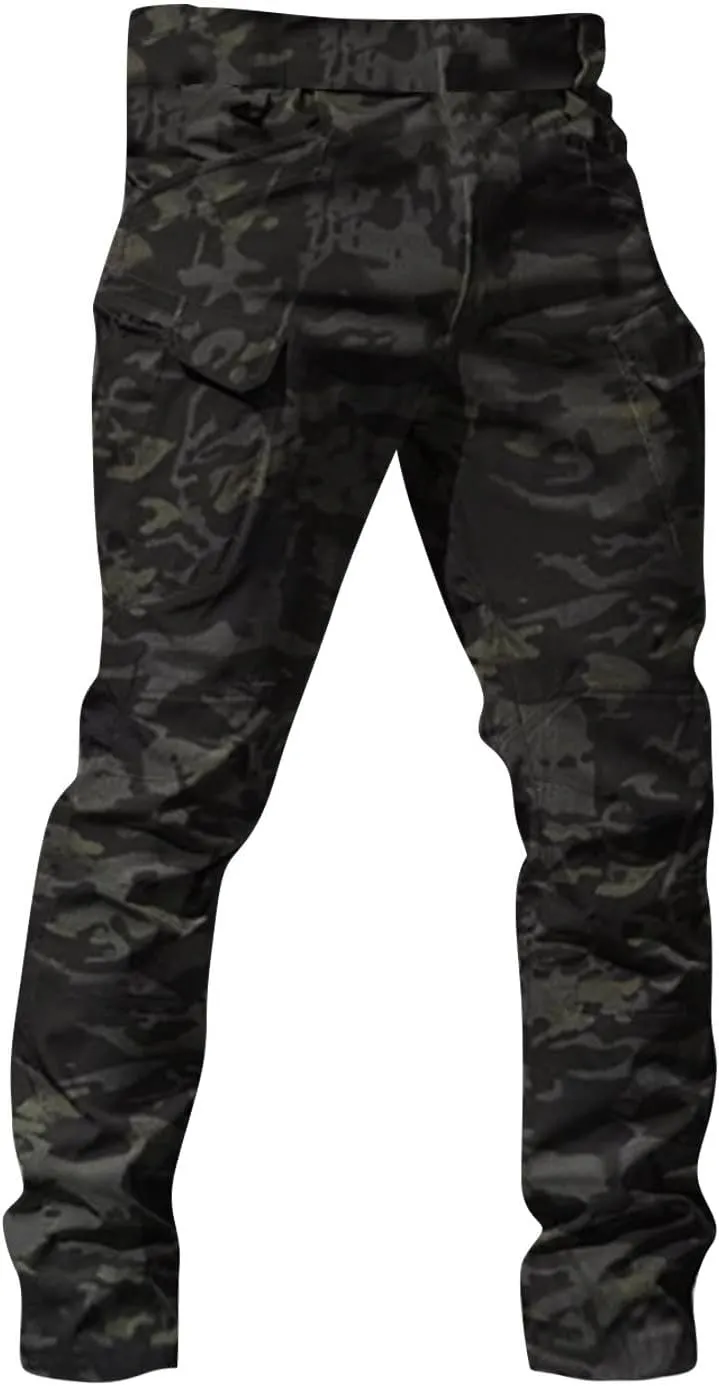 Cargo Pants for Men Relaxed Fit Stretch Ripstop Tactical Pants Outdoor Waterproof Quick Dry Hiking Pant Multi-Pockets