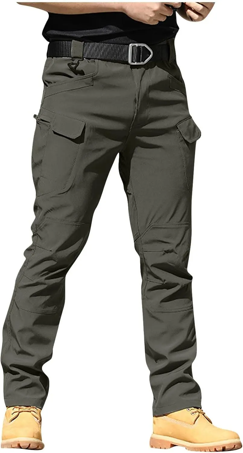 Cargo Pants for Men Relaxed Fit Stretch Ripstop Tactical Pants Outdoor Waterproof Quick Dry Hiking Pant Multi-Pockets