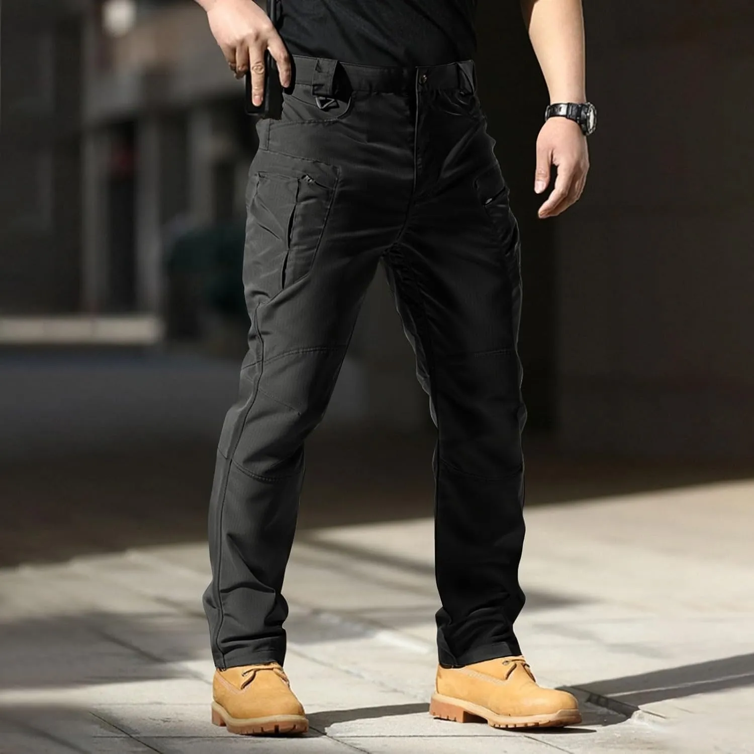 Cargo Pants for Men Relaxed Fit Waterproof Ripstop Tactical Pants Lightweight Flexcamo Hiking Pant Multi Pockets