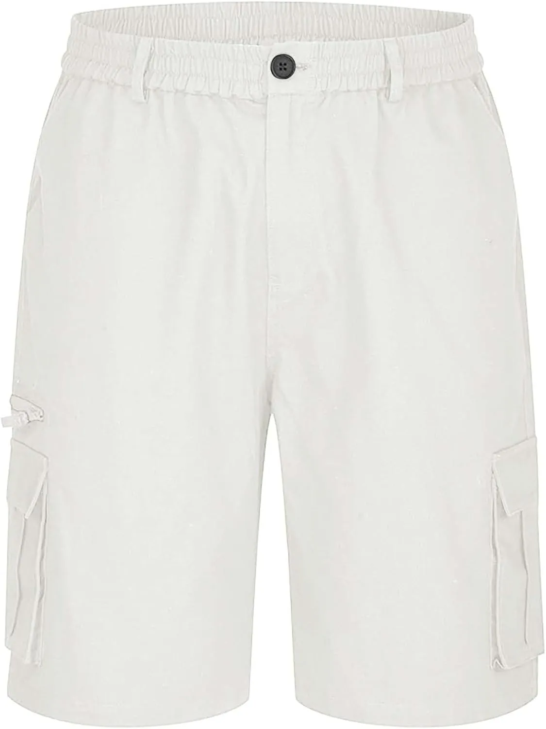 Cargo Shorts for Men Big and Tall Casual Summer Hiking Pants Elastic Waist Knee Length Bermuda Shorts with Pockets