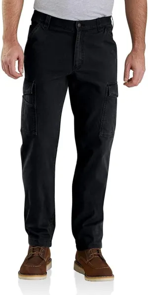 Carhartt Men's Rugged Flex Relaxed Fit Canvas Cargo Work Pant, Black, 42 x 34