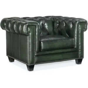 Charleston Tufted Leather Chair, Sarzana Portal