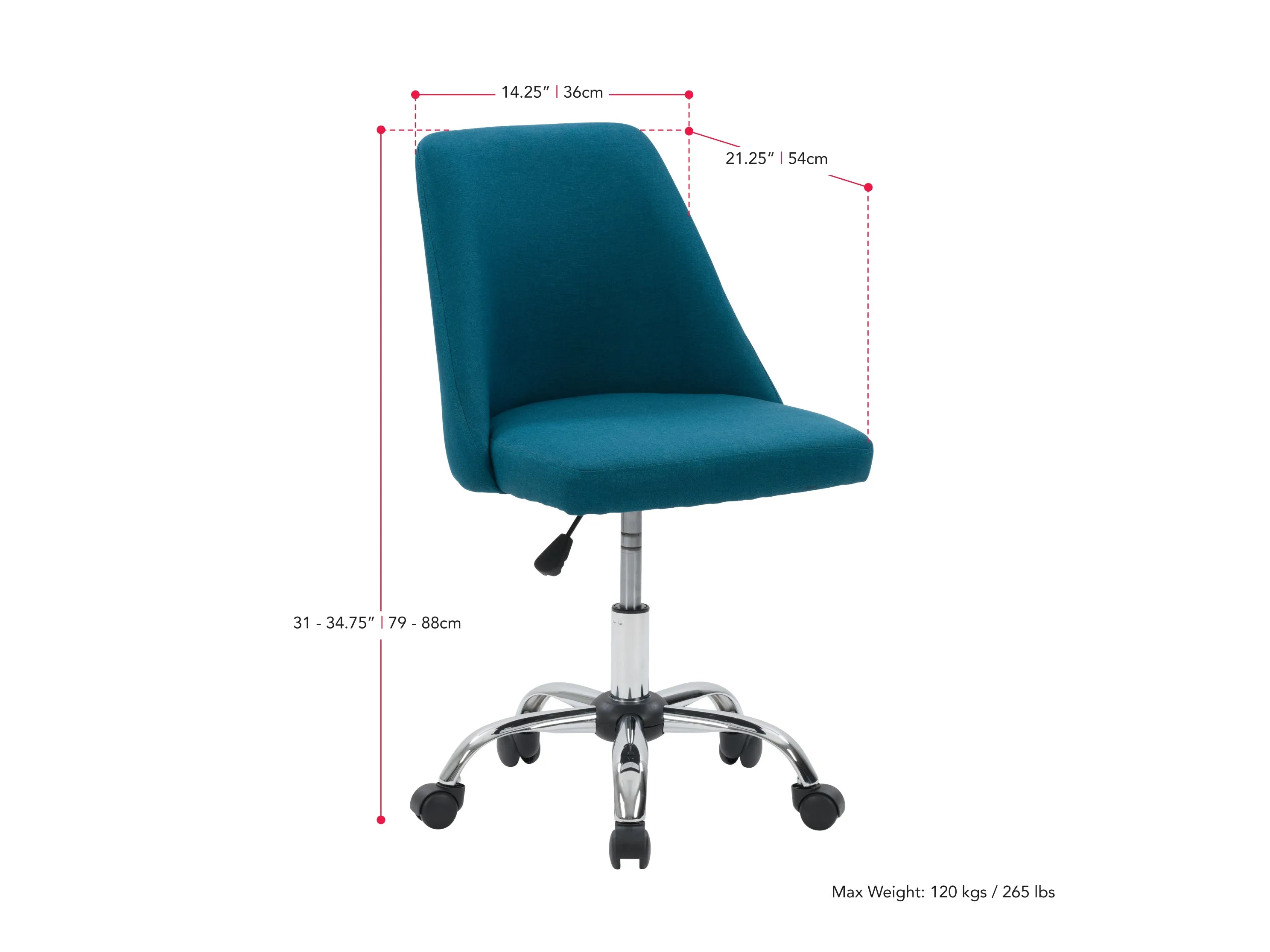Dark Blue Armless Office Chair