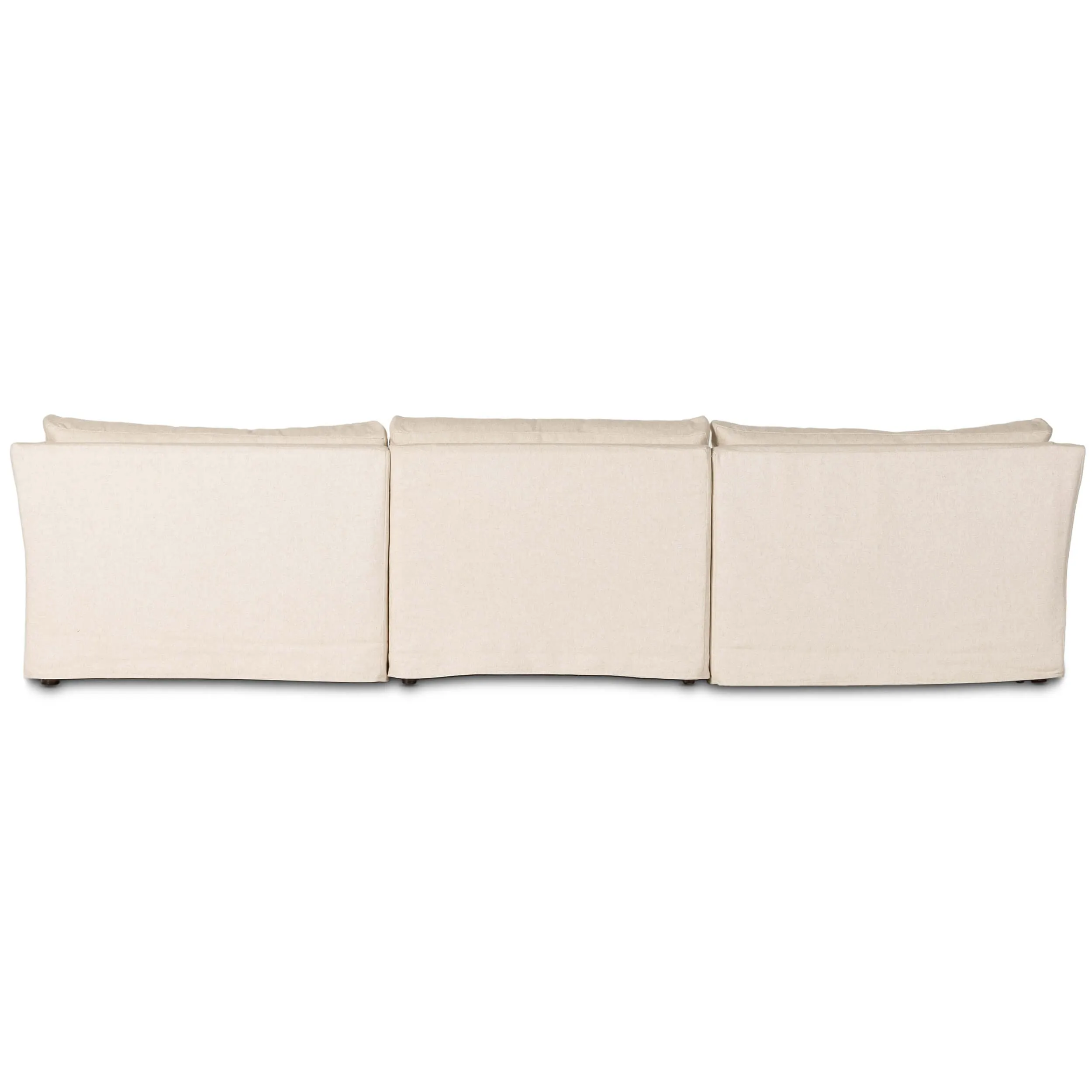 Delray 3 Piece Slipcover Sectional, Evere Oatmeal