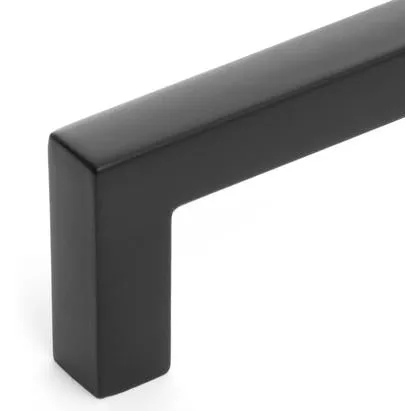 Diversa Matte Black 3" (76mm) Square Edge Solid Cabinet Bar Pull