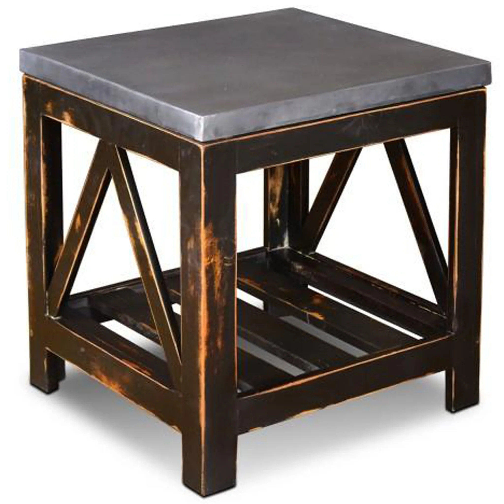 Elements Collection Zinc Top End Table