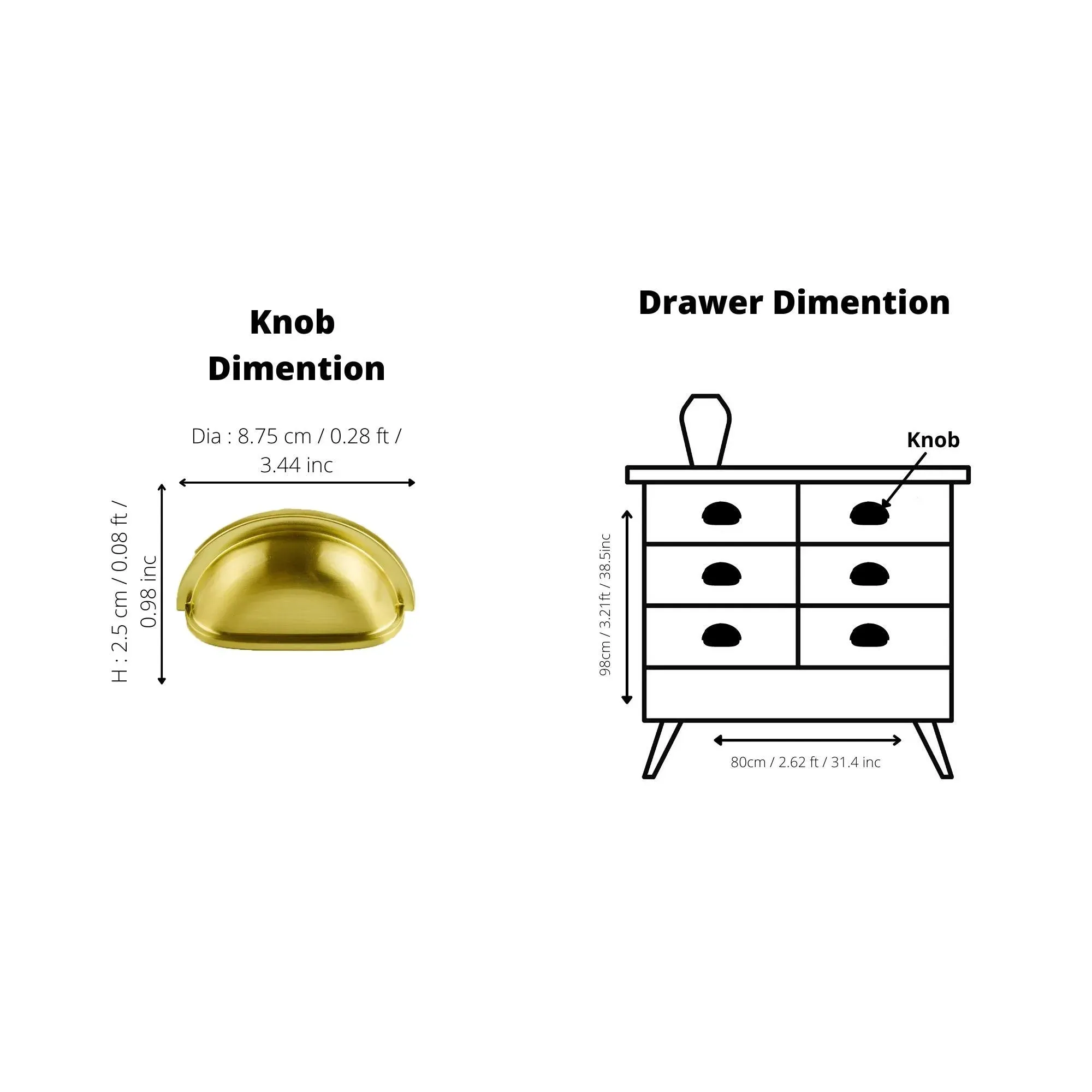 Exedra Pull Knob Matte Finish
