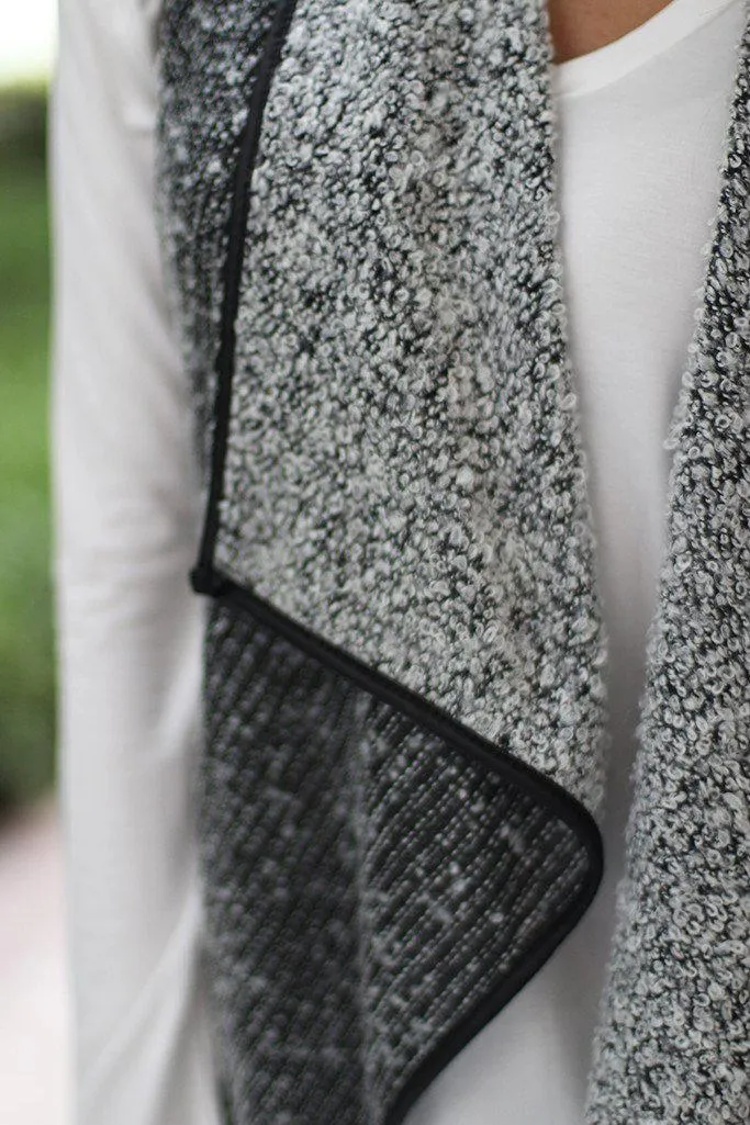 Gray Asymmetrical Vest