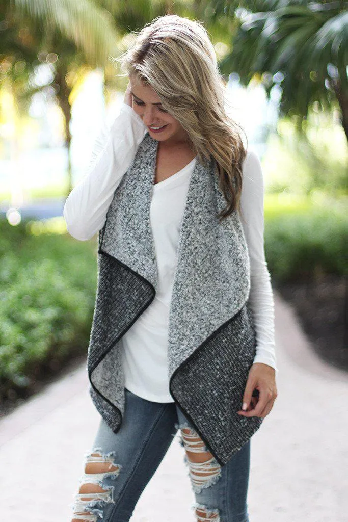 Gray Asymmetrical Vest