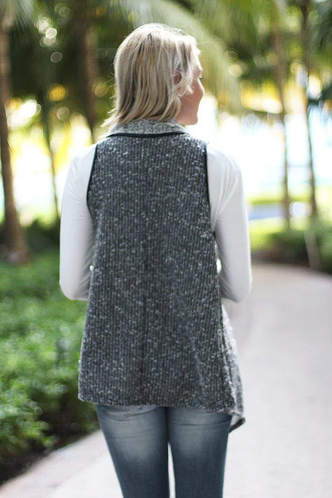 Gray Asymmetrical Vest