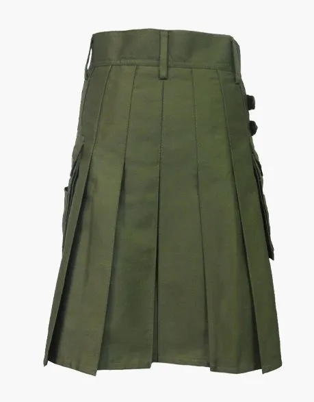 Green utility kilt olive