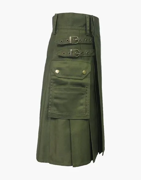 Green utility kilt olive