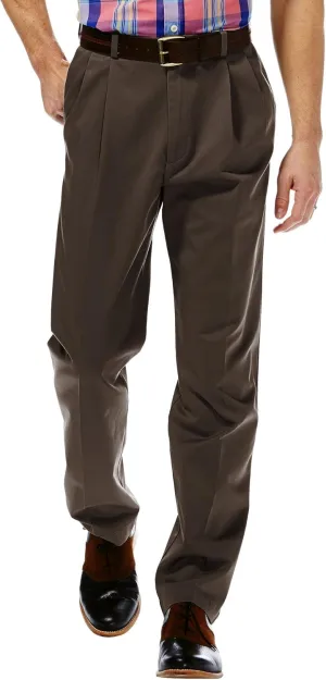 Haggar Men's Work to Weekend Classic Fit Pleat Regular and Big and Tall Sizes