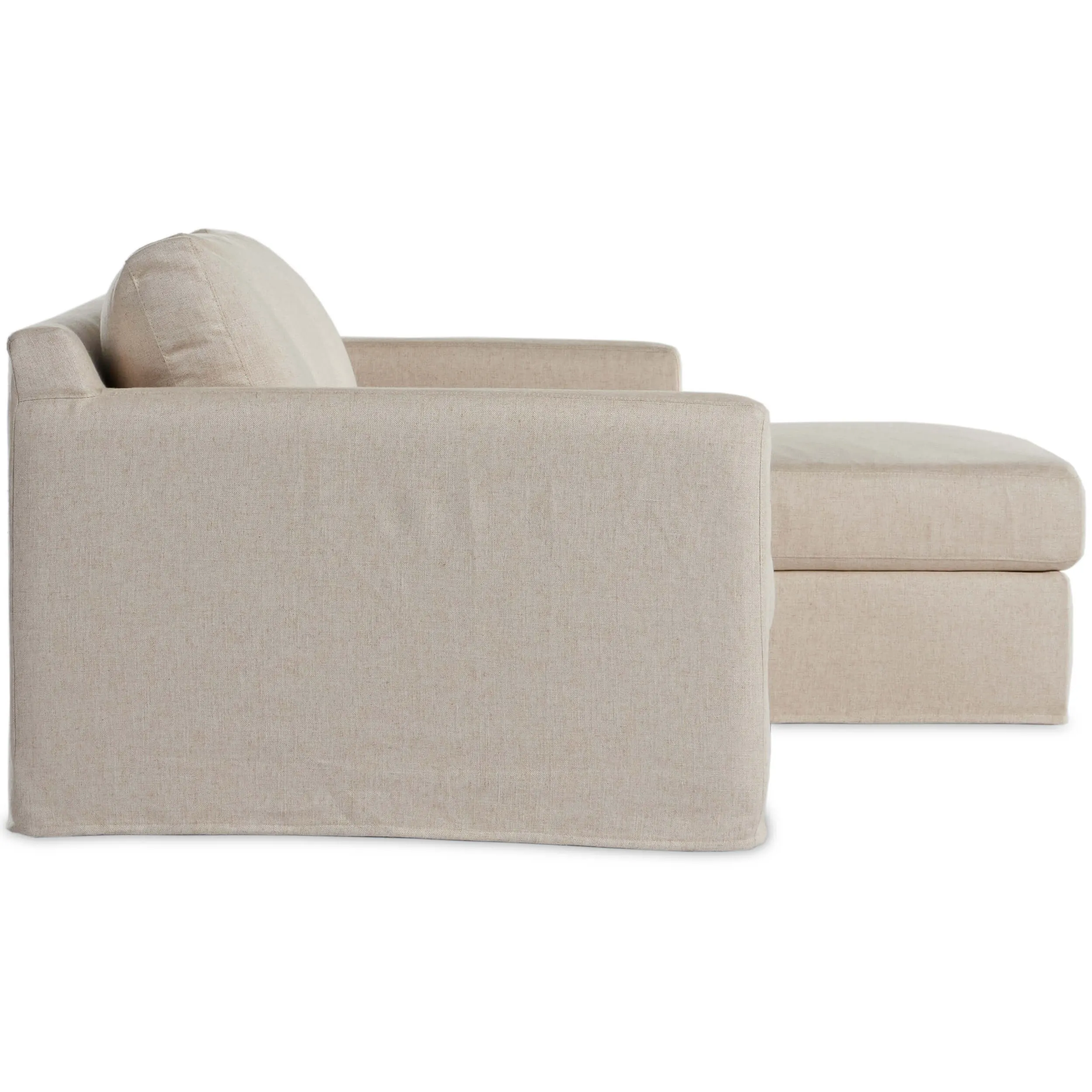 Hampton Slipcover Sectional, Evere Oatmeal
