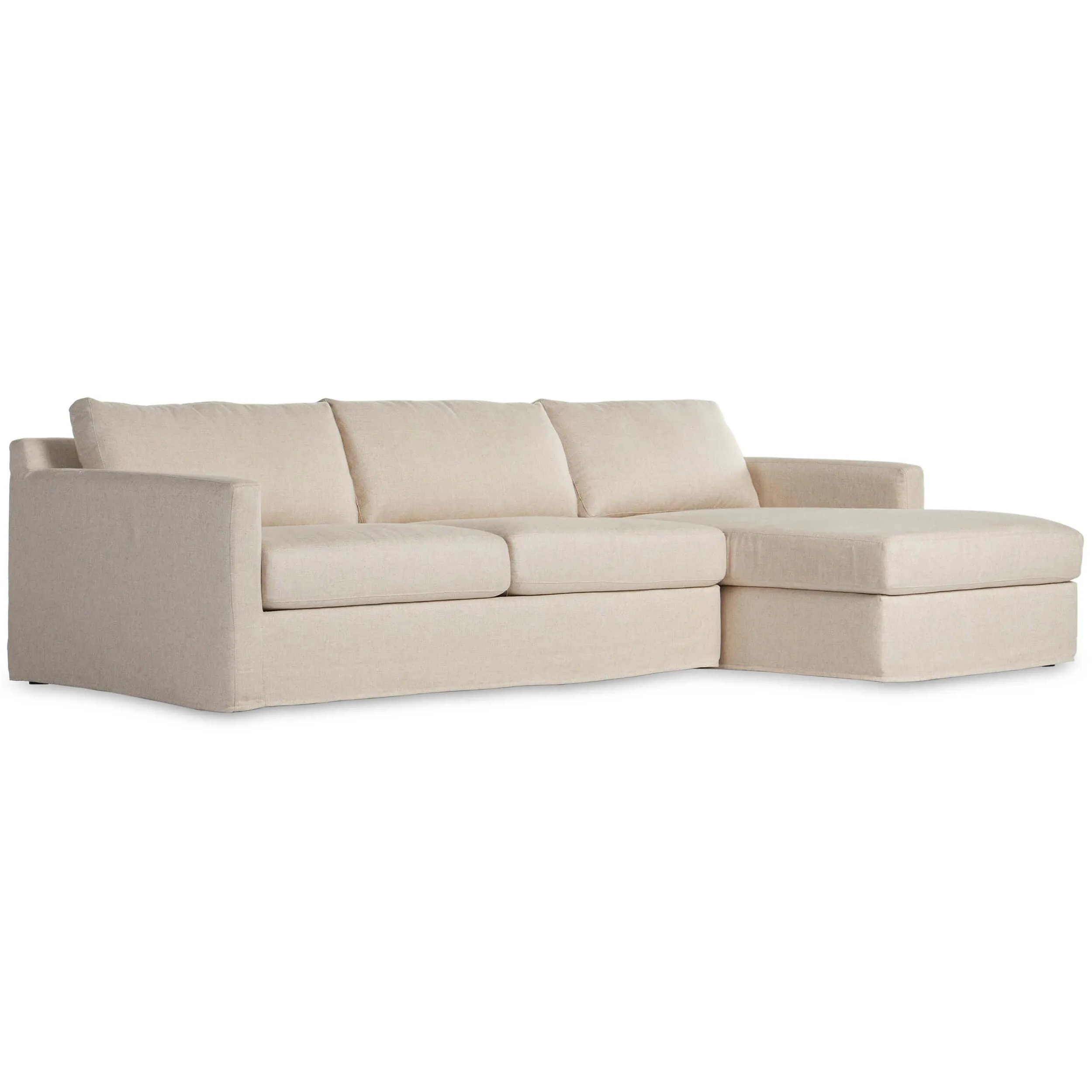 Hampton Slipcover Sectional, Evere Oatmeal