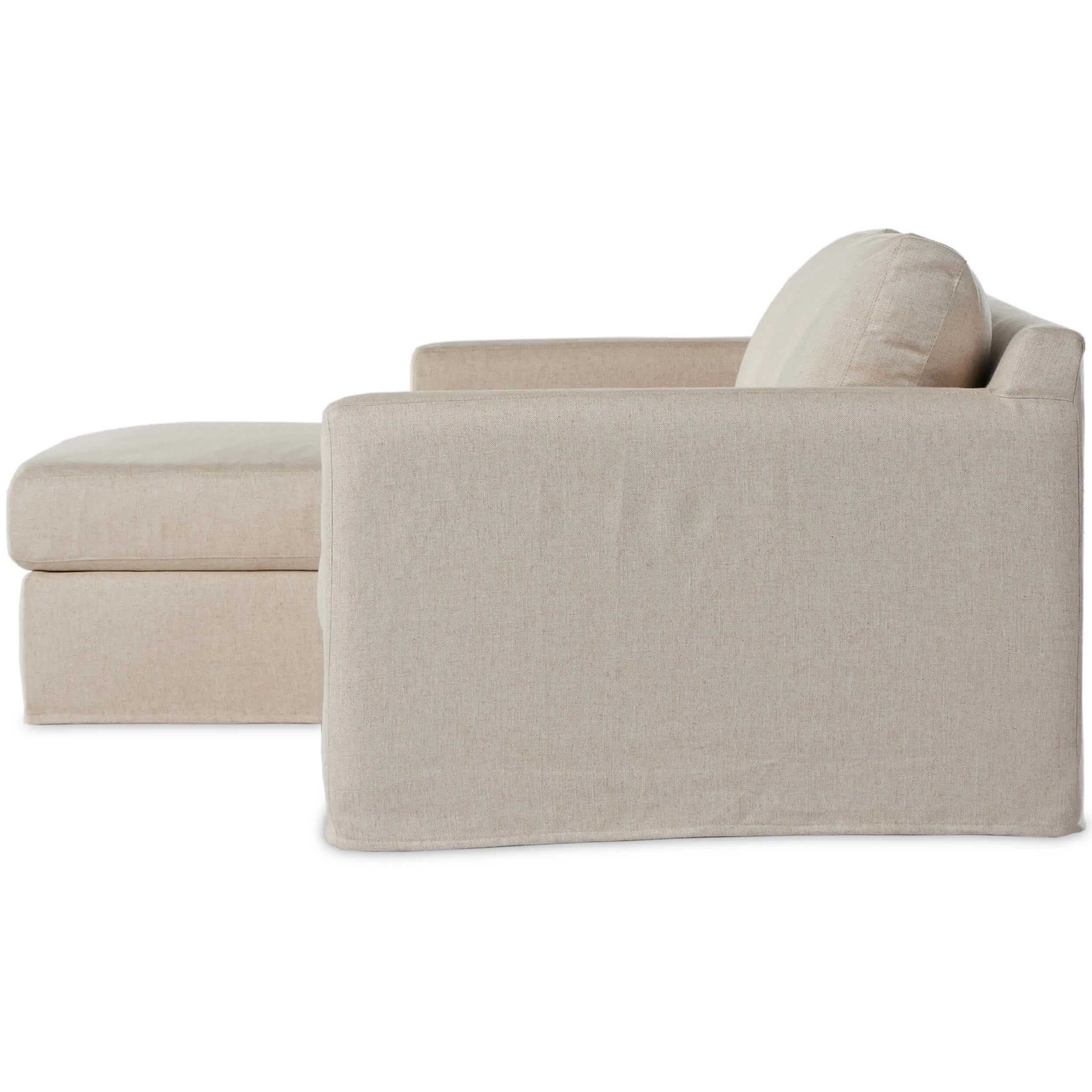 Hampton Slipcover Sectional, Evere Oatmeal