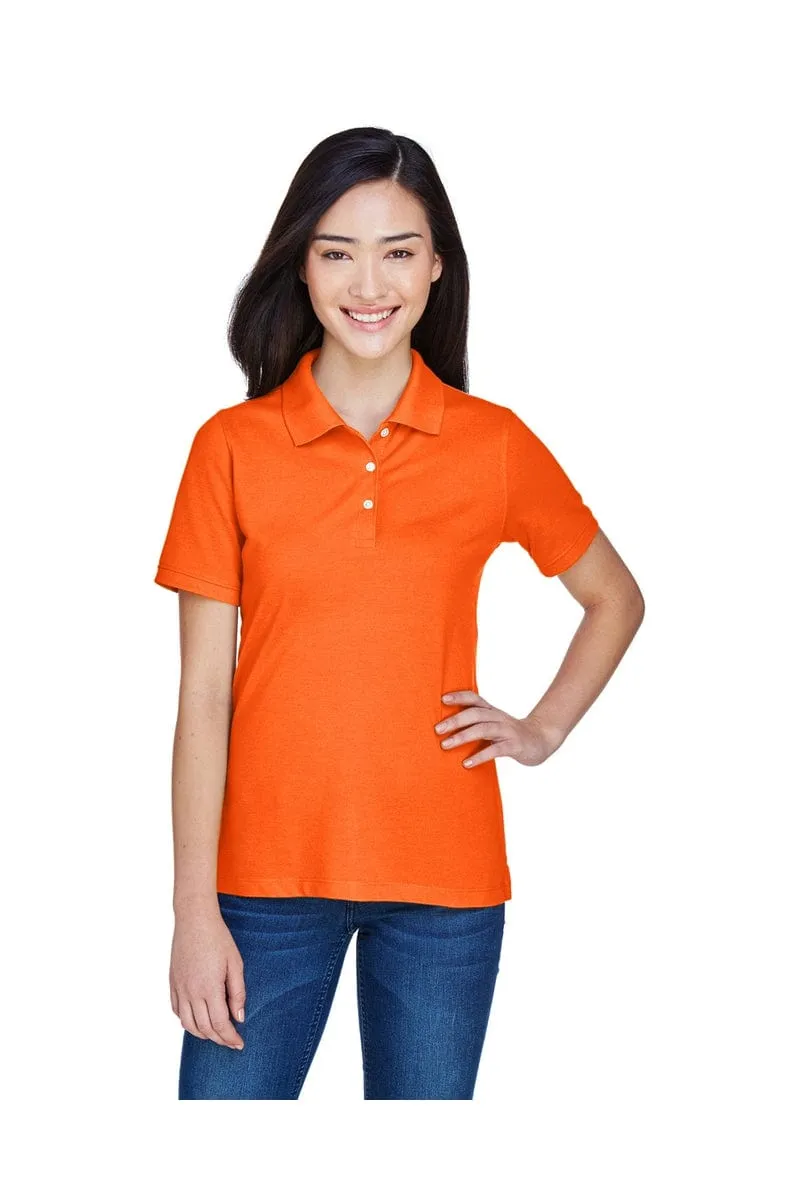 Harriton M265W: Ladies' 5.6 oz. Easy Blend(tm) Polo, Basic Colors