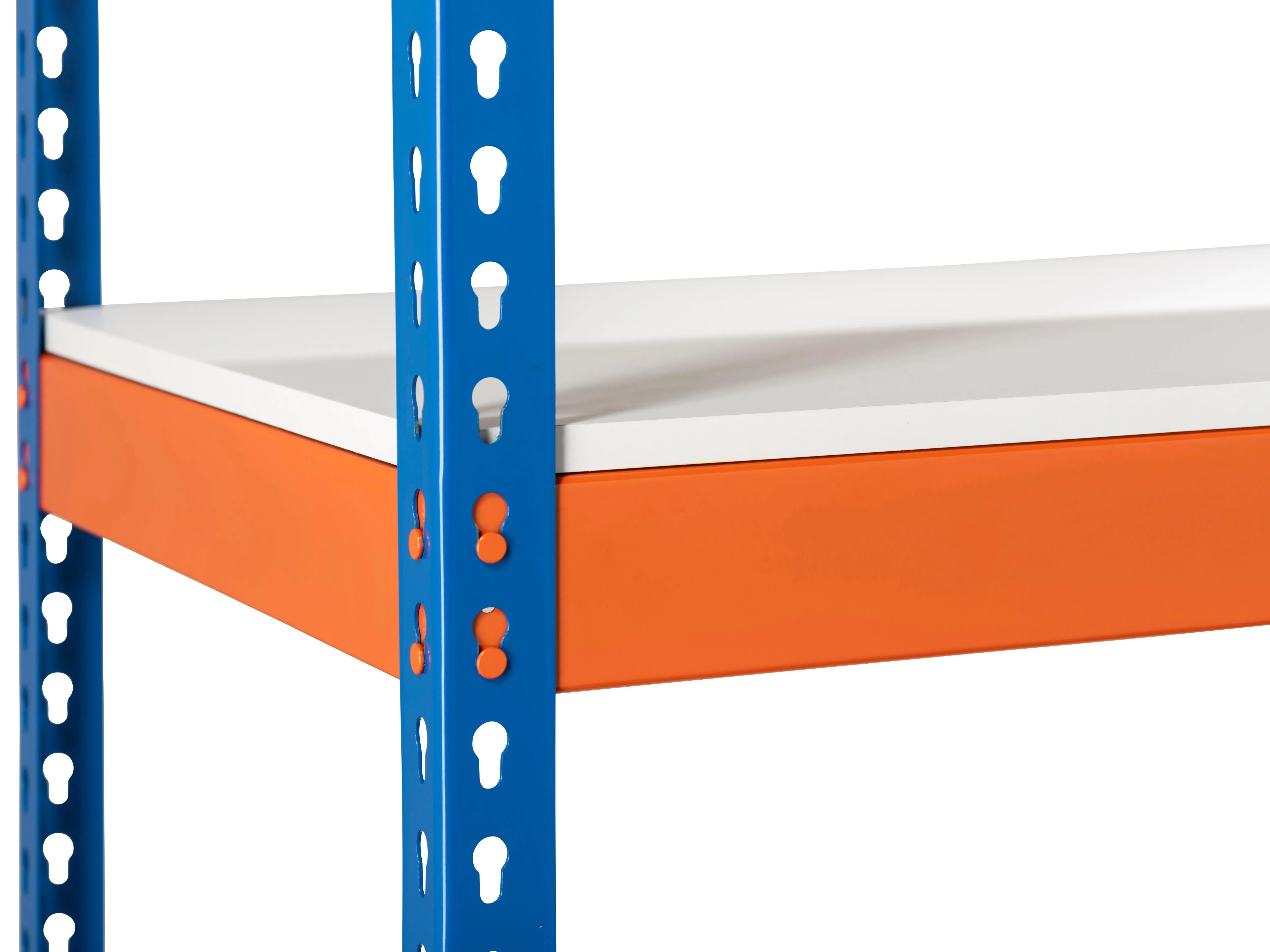 Heavy Duty Industrial Shelving Unit 4 Melamine Shelves - 1800mm H x 2400mm W x 600mm D - 400KG's UDL Per Shelf