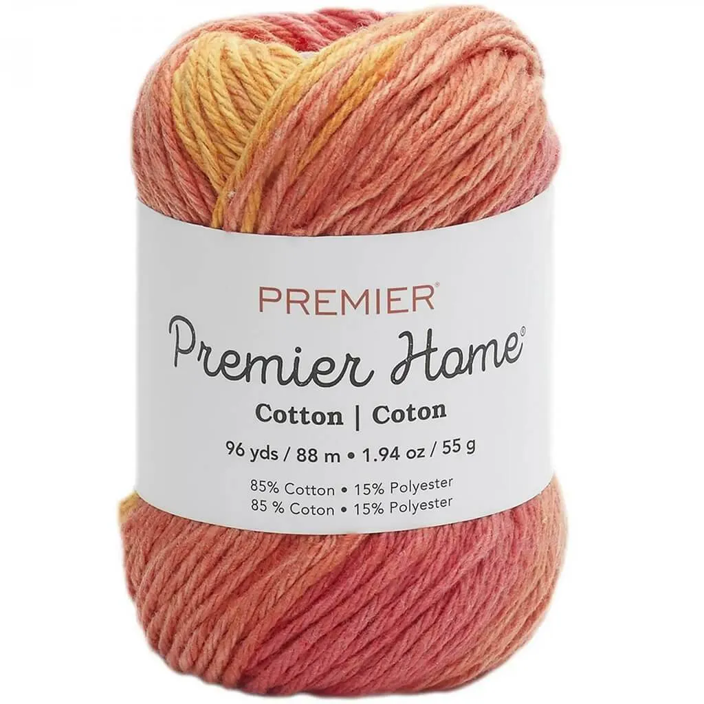 Home Cotton Yarn Multi Orange Stripe