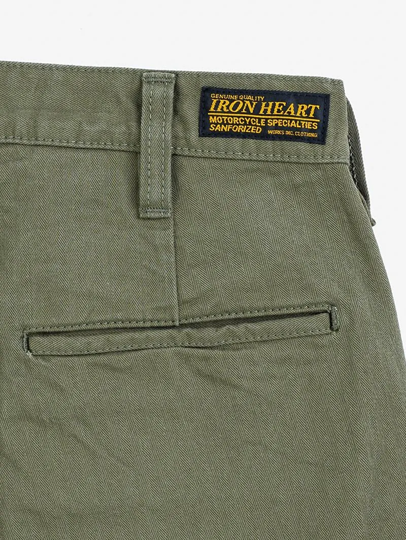 Iron Heart IH-735-ODG 11oz Herringbone Work Pants - Olive Drab Green