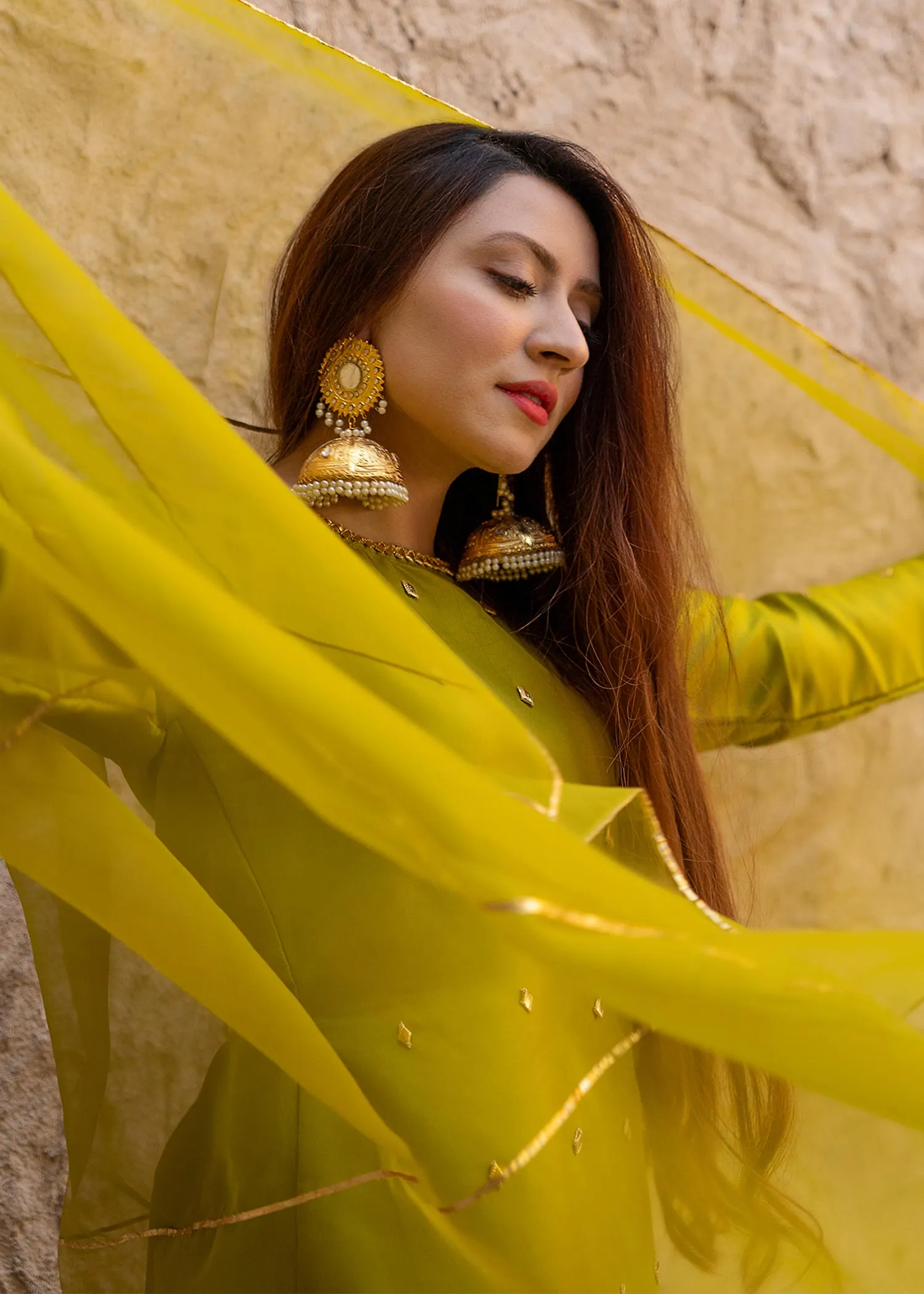 Kanydaro - Haara Sunehri Sharara Set-KD-202256