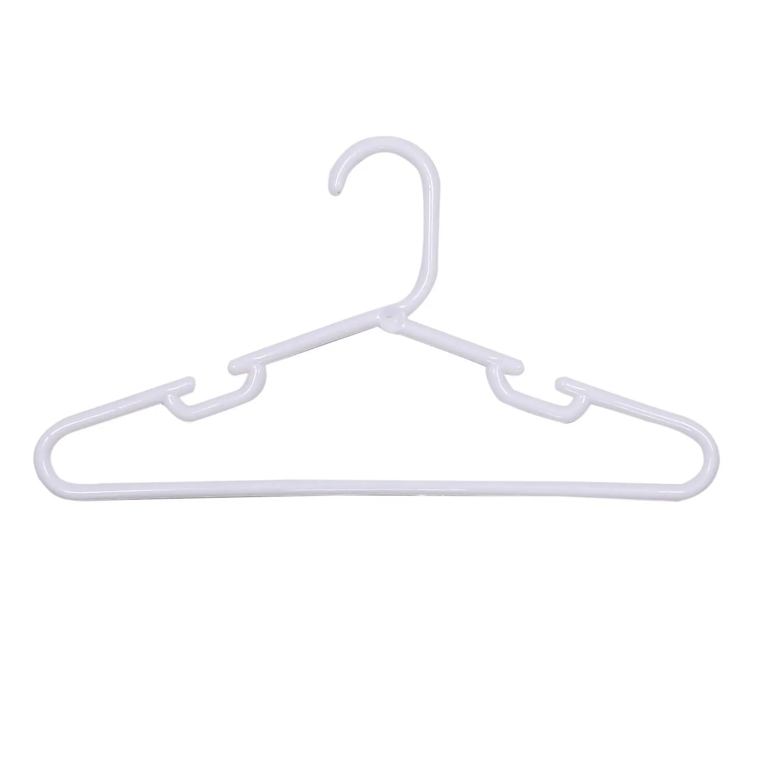 Kuber Industries Plastic Baby Hanger Set for Wardrobe|Non-Slip Clothes Hangers|Size 29 x 15 x 1 CM|Pack of 12 Pcs (White) -CTLTC10579