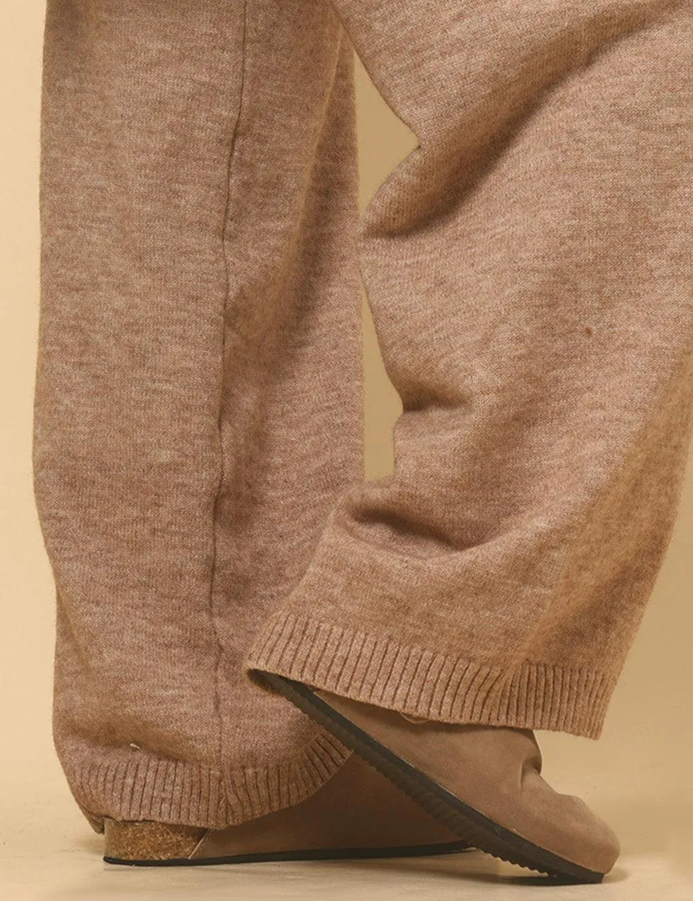 Ladies High Neck Pullover Sweater Pants 2PCS Set SKST4853