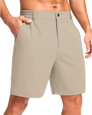 Men's Golf Shorts Lightweight Stretch Casual Hiking Shorts Quick Dry Fit Comfy Work Short Breathable Flat Front Pants